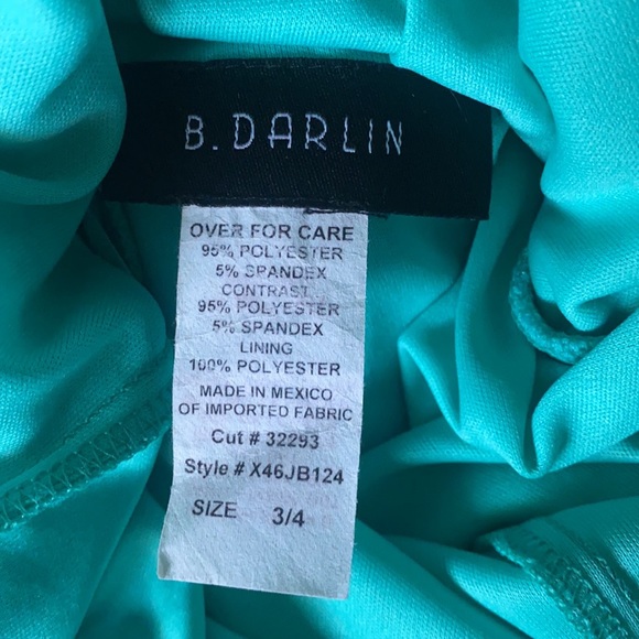 B Darlin Dress - Jade with Glitter - 3/4 - Dance Club - Picture 2 of 4